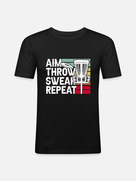 Disc Golf Disc Golfing - Men's Slim Fit T-Shirt - black