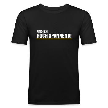 elektriker watt volt hochspannung elektromonteur - Männer Slim Fit T-Shirt - Schwarz - Vorne - Nik (191cm)