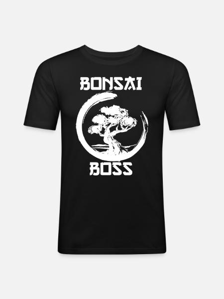 Bonsai Japan Tree Gift - Men's Slim Fit T-Shirt - black