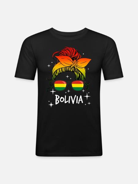Bolivia - Men's Slim Fit T-Shirt - black