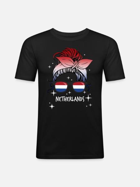 Netherlands - Men's Slim Fit T-Shirt - black