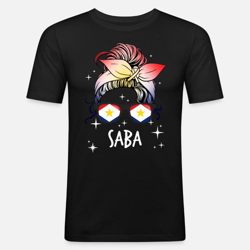 Saba - Männer Slim Fit T-Shirt - Schwarz