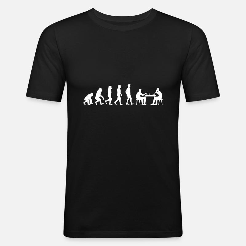 Chess player evolution chess - Men's Slim Fit T-Shirt - black