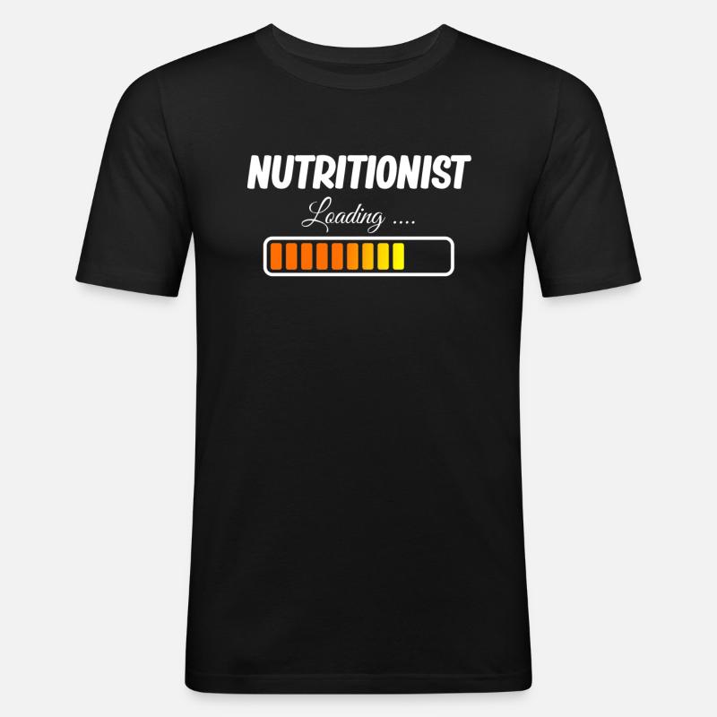Dietitian Loading Future - Men's Slim Fit T-Shirt - black