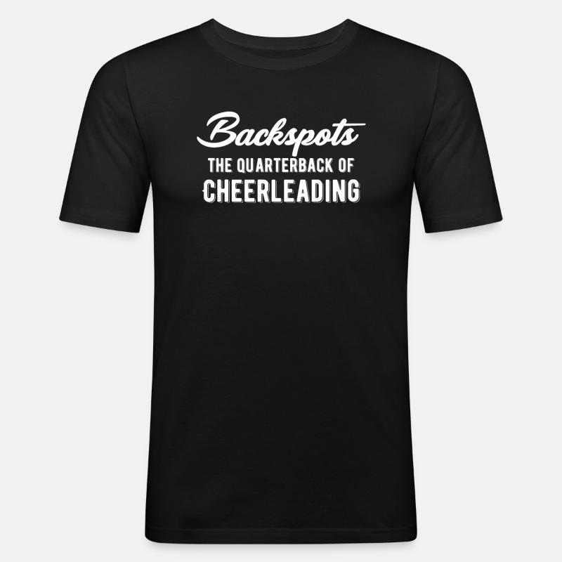 Backspots: Der Quarterback Der - Männer Slim Fit T-Shirt - Schwarz