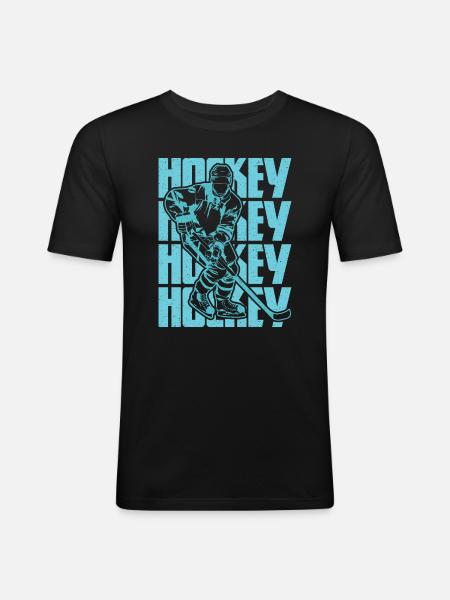 Hockey is passion - Men's Slim Fit T-Shirt - black