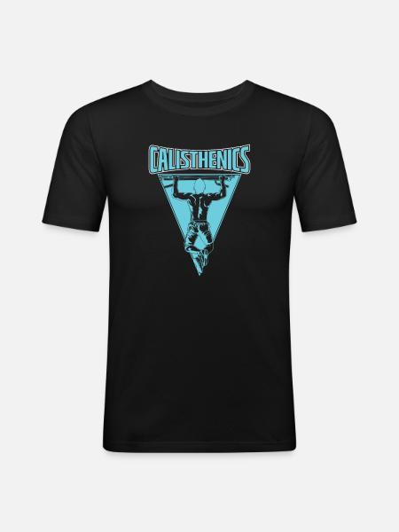 Calisthenics pull-up bar - Men's Slim Fit T-Shirt - black