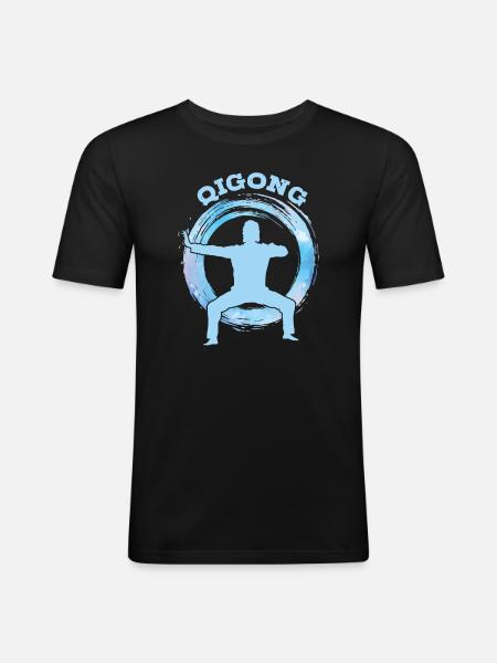 Kampfkunst Qigong - Männer Slim Fit T-Shirt - Schwarz