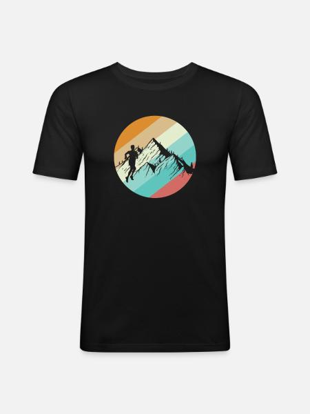 Trail run off the road - Men's Slim Fit T-Shirt - black