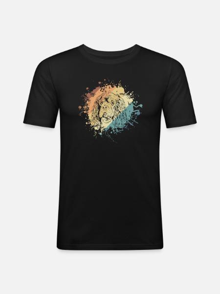American cocker spaniel pet - Men's Slim Fit T-Shirt - black