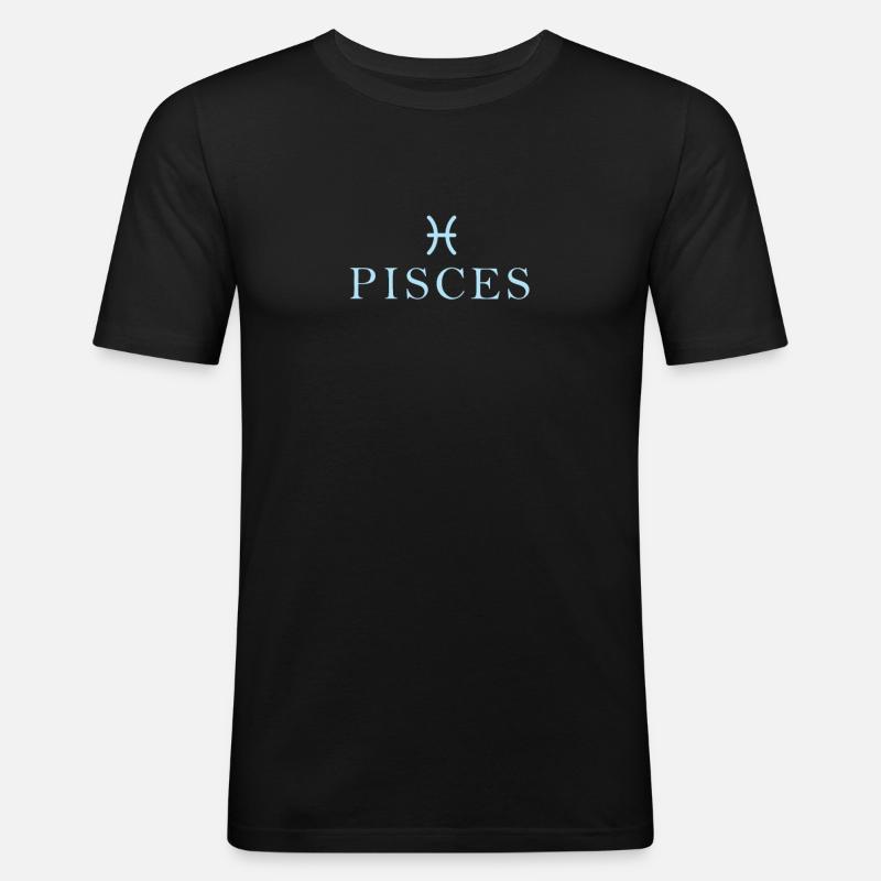 Sternzeichen Pisces Fische Sternbild - Männer Slim Fit T-Shirt - Schwarz