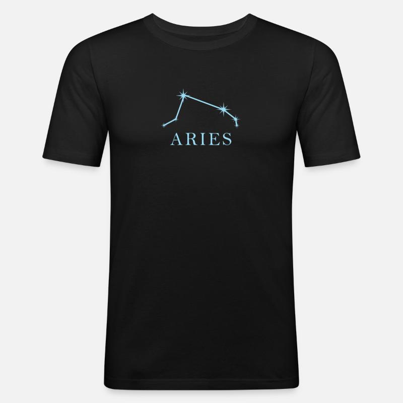 Sternkonstellation Sternzeichen Widder - Männer Slim Fit T-Shirt - Schwarz