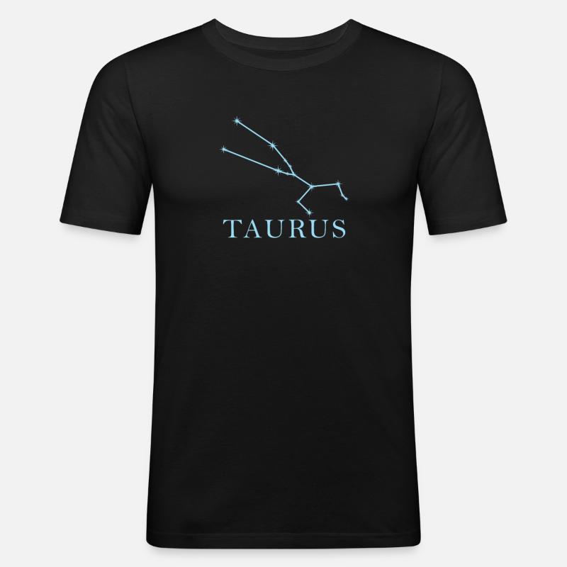 Sternkonstellation Sternzeichen Stier - Männer Slim Fit T-Shirt - Schwarz