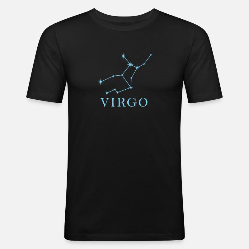 Sternkonstellation Sternzeichen Jungfrau - Männer Slim Fit T-Shirt - Schwarz