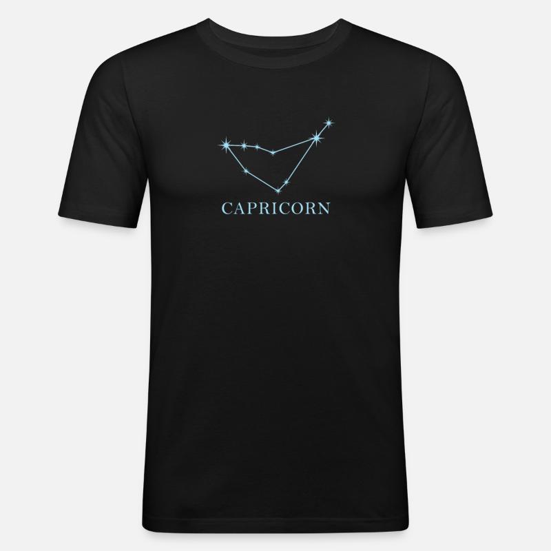 Sternkonstellation Sternzeichen Steinbock - Männer Slim Fit T-Shirt - Schwarz