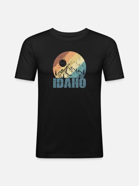 Idaho USA America State - Men's Slim Fit T-Shirt - black