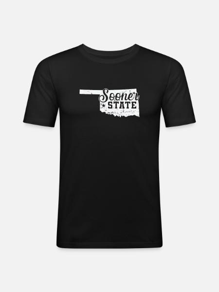 Oklahoma Sooner State USA America - Men's Slim Fit T-Shirt - black