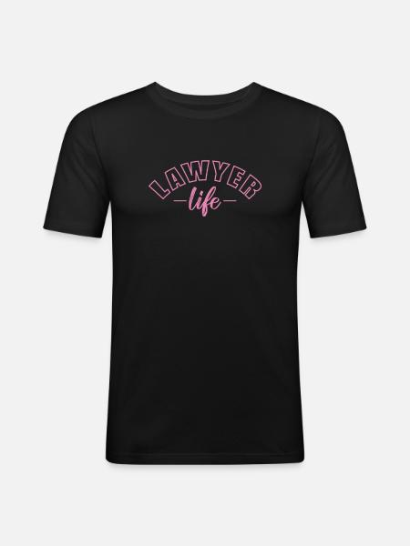 Lawyer Life Profession Jurist - Men's Slim Fit T-Shirt - black