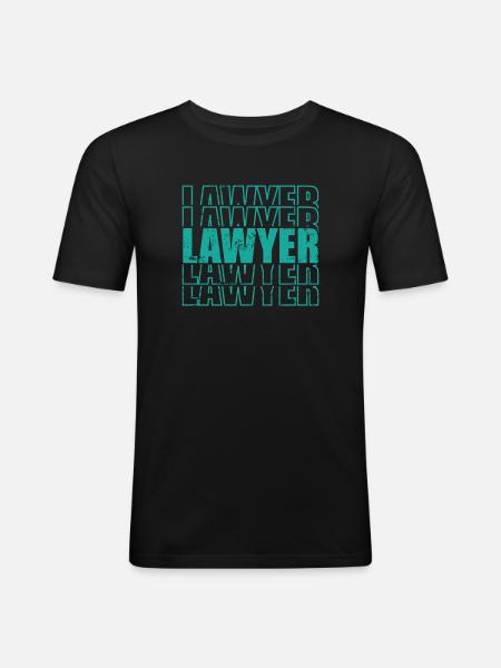 Lawyer Profession Jurist - Men's Slim Fit T-Shirt - black