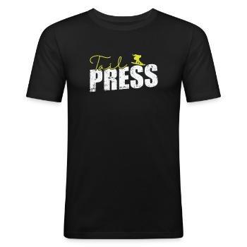 Tail Press Snowboard - Men's Slim Fit T-Shirt - black - Front - Nik (191cm)