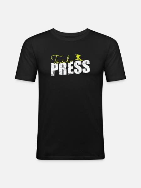 Tail Press Snowboard - Men's Slim Fit T-Shirt - black