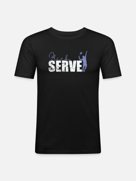 Flickserve Badminton - T-shirt près du corps Homme - noir