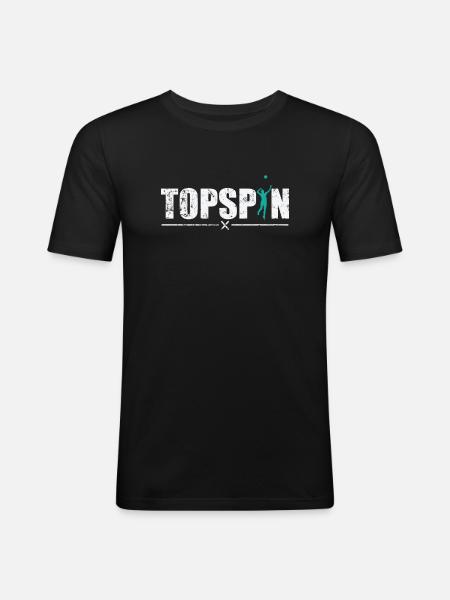 Topspin Volleyball - Men's Slim Fit T-Shirt - black