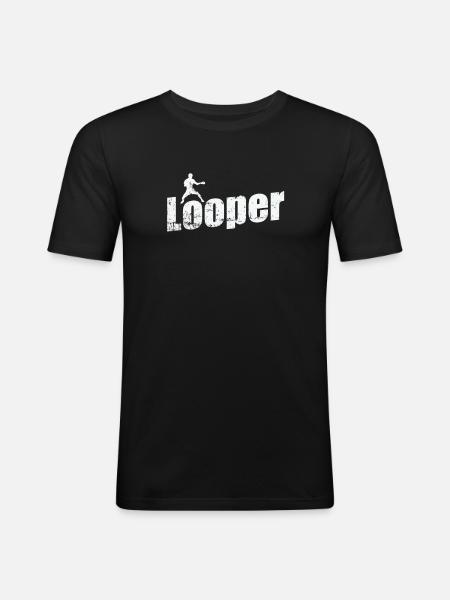 Looper Frisbee - Men's Slim Fit T-Shirt - black