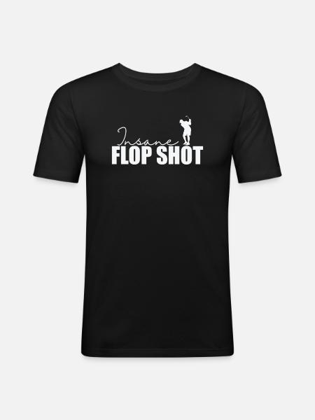 Insane Flop Shot Golf - Men's Slim Fit T-Shirt - black