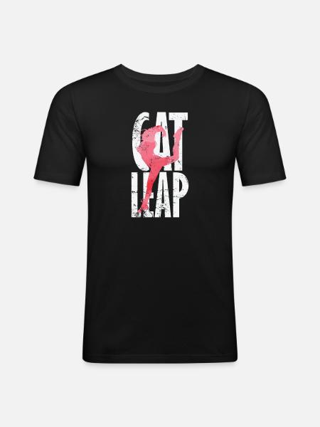 Cat Leap Ballet - Men's Slim Fit T-Shirt - black