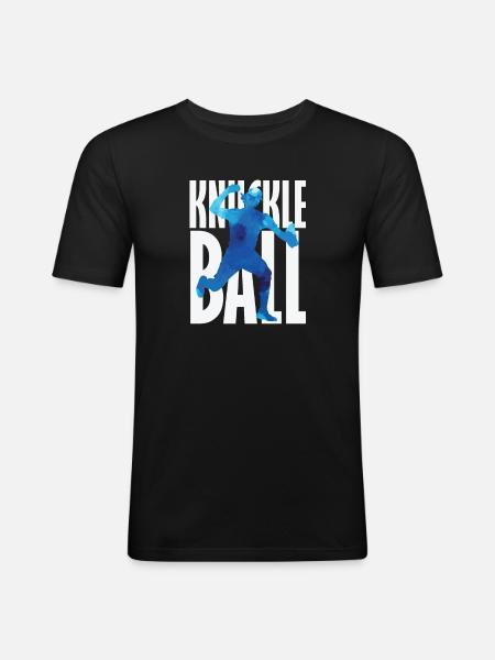 Knuckleball Baseball - Men's Slim Fit T-Shirt - black