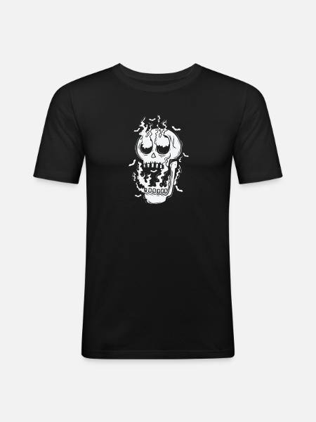 Gothic head dark melancholy - Men's Slim Fit T-Shirt - black
