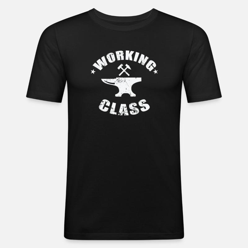 Working Class Metallbauer Beruf - Männer Slim Fit T-Shirt - Schwarz