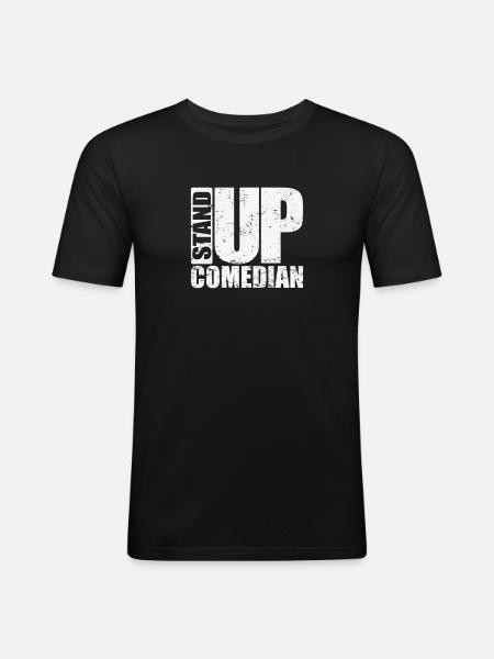 Stand Up Comedian Humor Blague - T-shirt près du corps Homme - noir