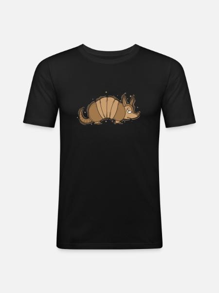 Armadillo is annoyed desert mammal - Men's Slim Fit T-Shirt - black
