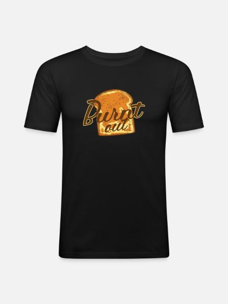 Burnt out Bread Bakery Bakery - Men's Slim Fit T-Shirt - black