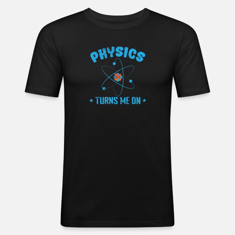 Physics turns me on Studium - Men's Slim Fit T-Shirt - black