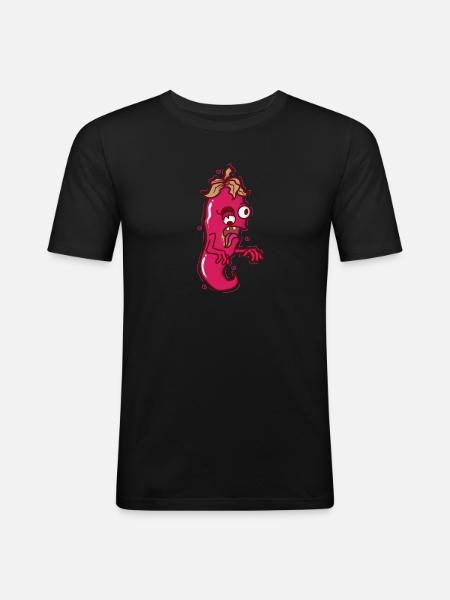 crazy chili spice spiciness level - Men's Slim Fit T-Shirt - black