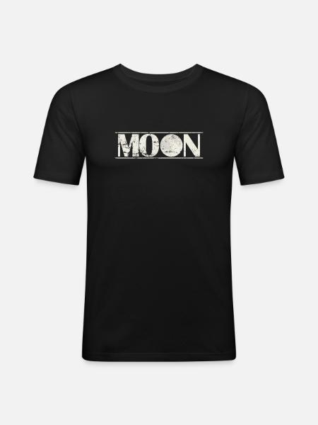 Moon Night Sky - Men's Slim Fit T-Shirt - black