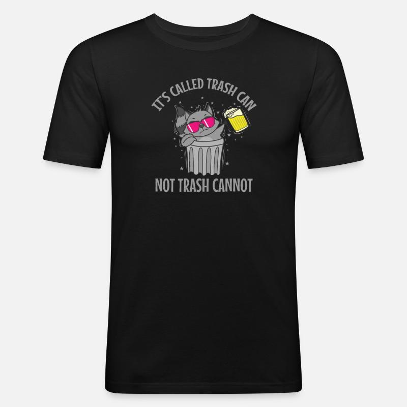 Si chiama Trash can not Trash cannot Waschbär - Maglietta aderente da uomo - nero