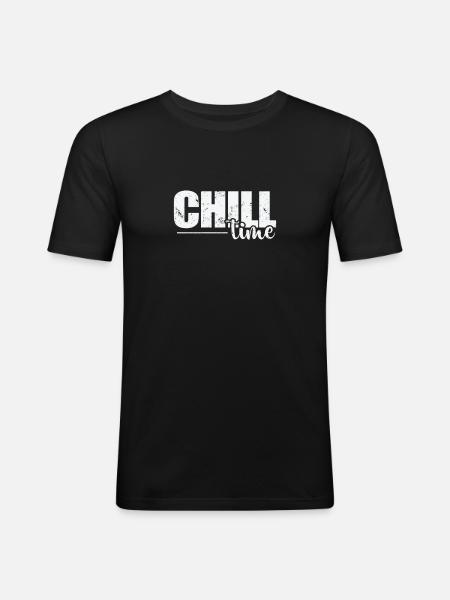 Chill Time Relax - Men's Slim Fit T-Shirt - black