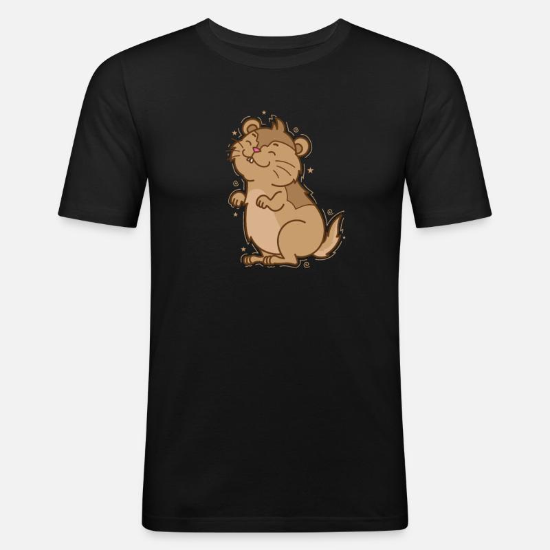 Lemming Selbstüberschätzung - Männer Slim Fit T-Shirt - Schwarz