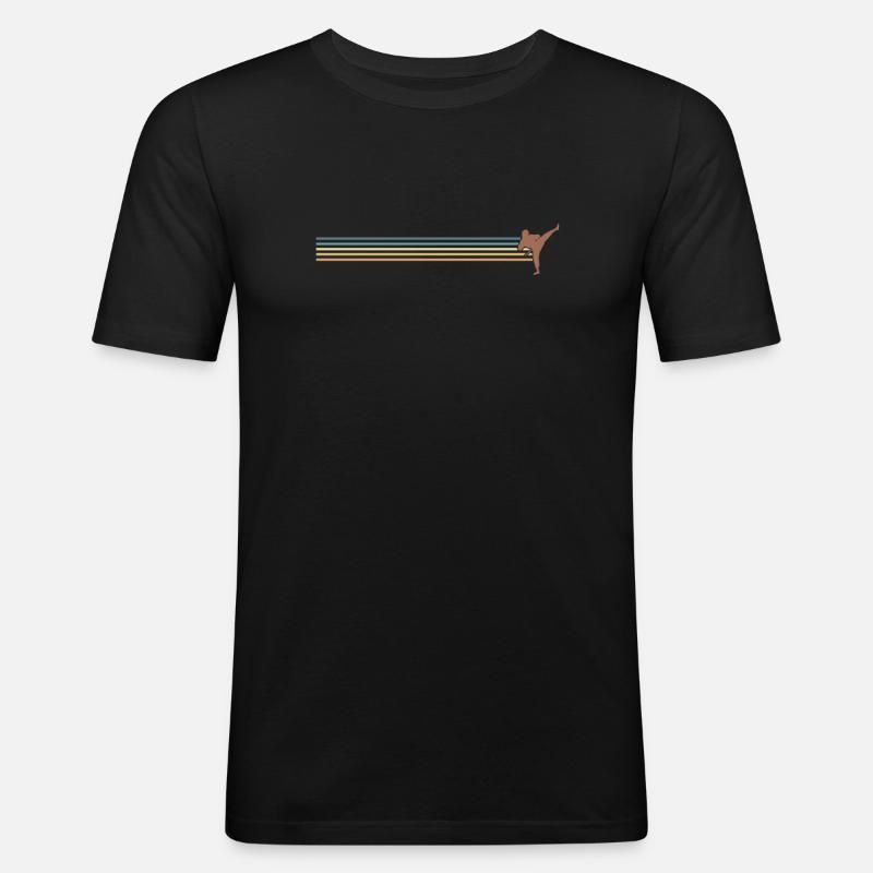 Karate Kampfsport Training - Männer Slim Fit T-Shirt - Schwarz