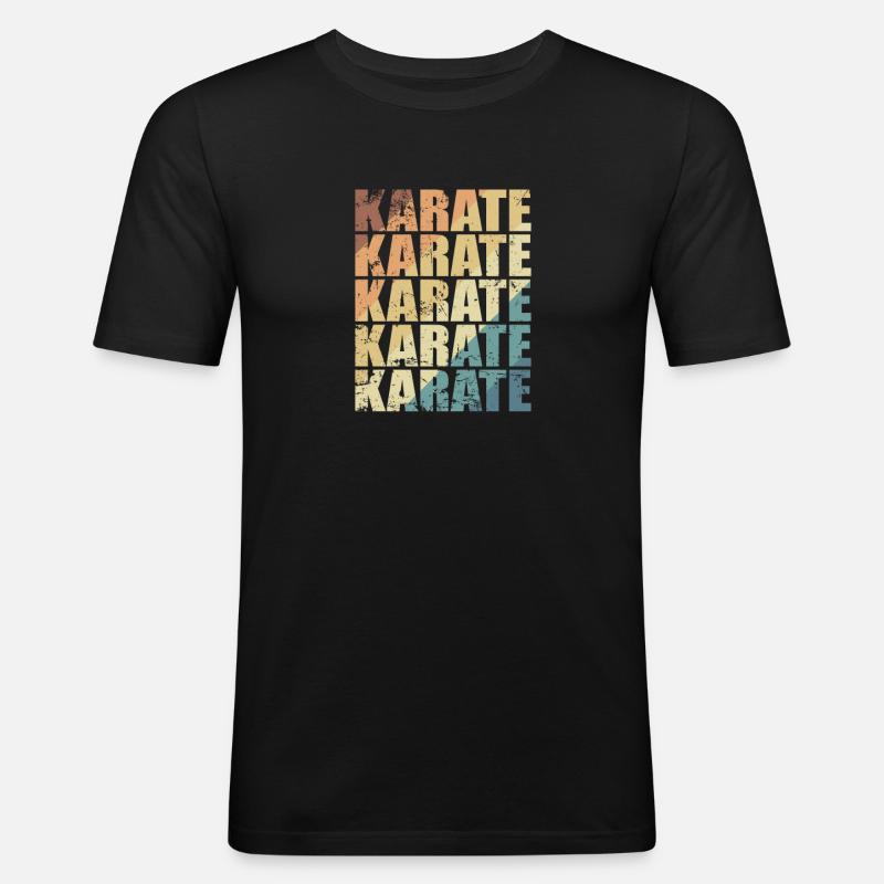 Karate Training Kampfsport - Männer Slim Fit T-Shirt - Schwarz