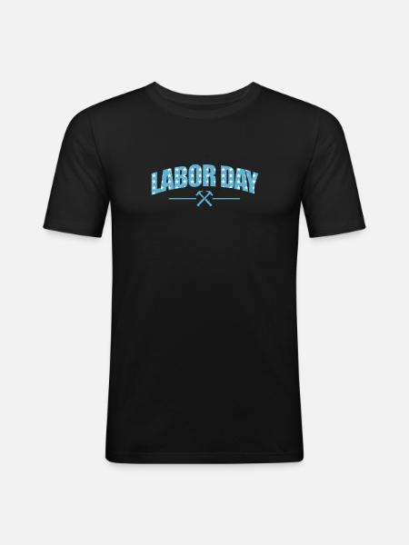 Labor Day USA - Men's Slim Fit T-Shirt - black