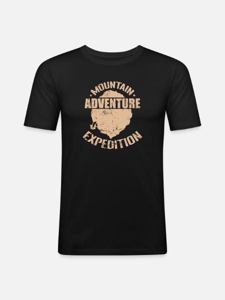 Adventure Expedition Bouldering - Men's Slim Fit T-Shirt - black
