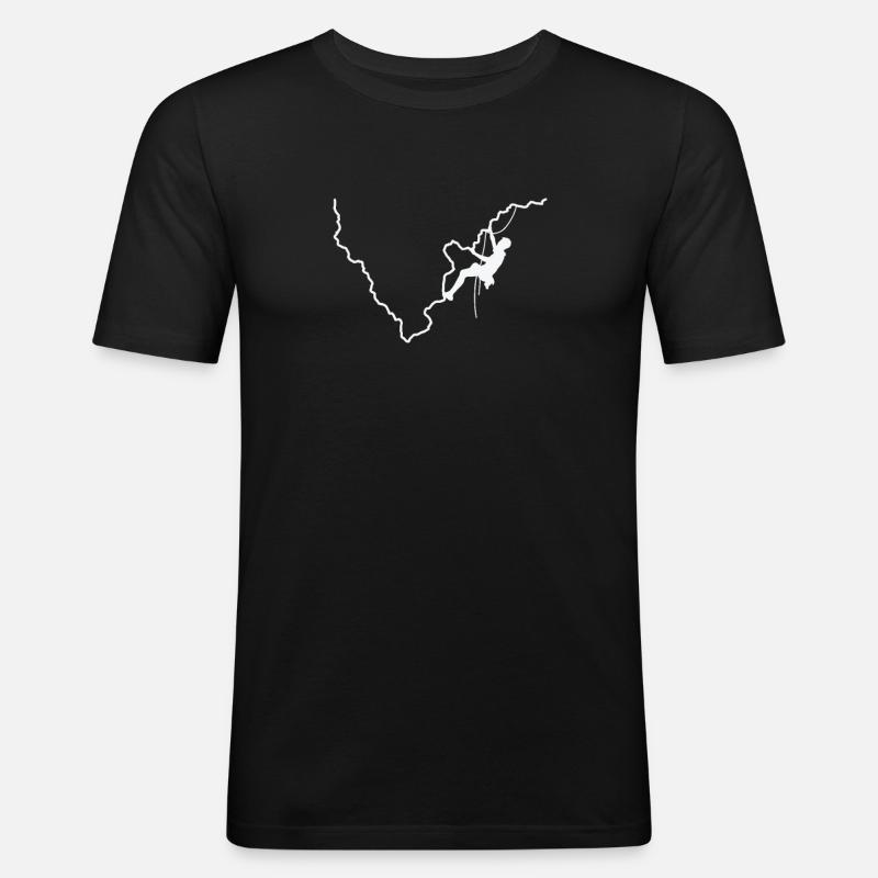 Klettern Bouldern Sport - Männer Slim Fit T-Shirt - Schwarz