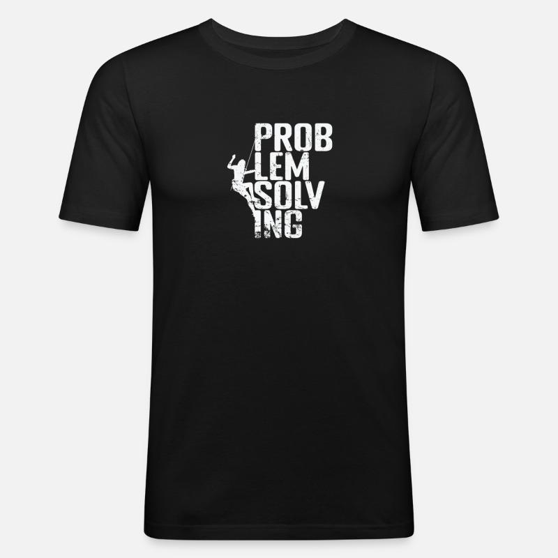Problem Solving Bouldering - Men's Slim Fit T-Shirt - black