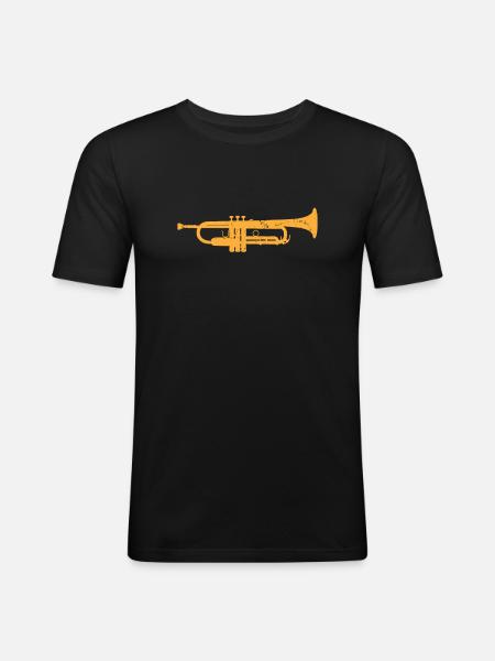 Trumpet Music Tones - Men's Slim Fit T-Shirt - black