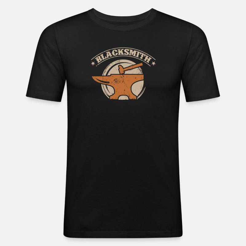 Blacksmith harter Beruf - Männer Slim Fit T-Shirt - Schwarz